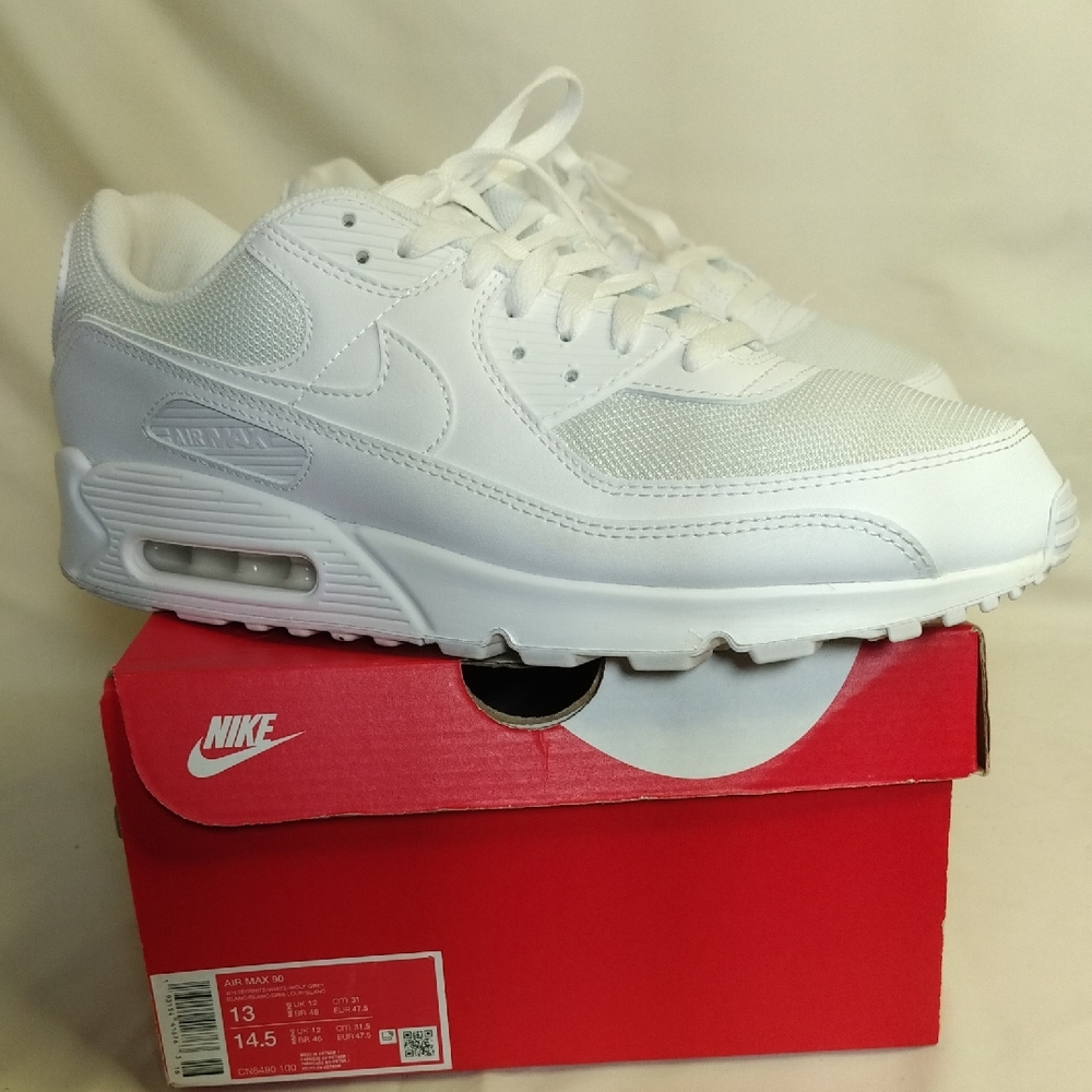 Nike Air Max 90 Triple White Sneakers